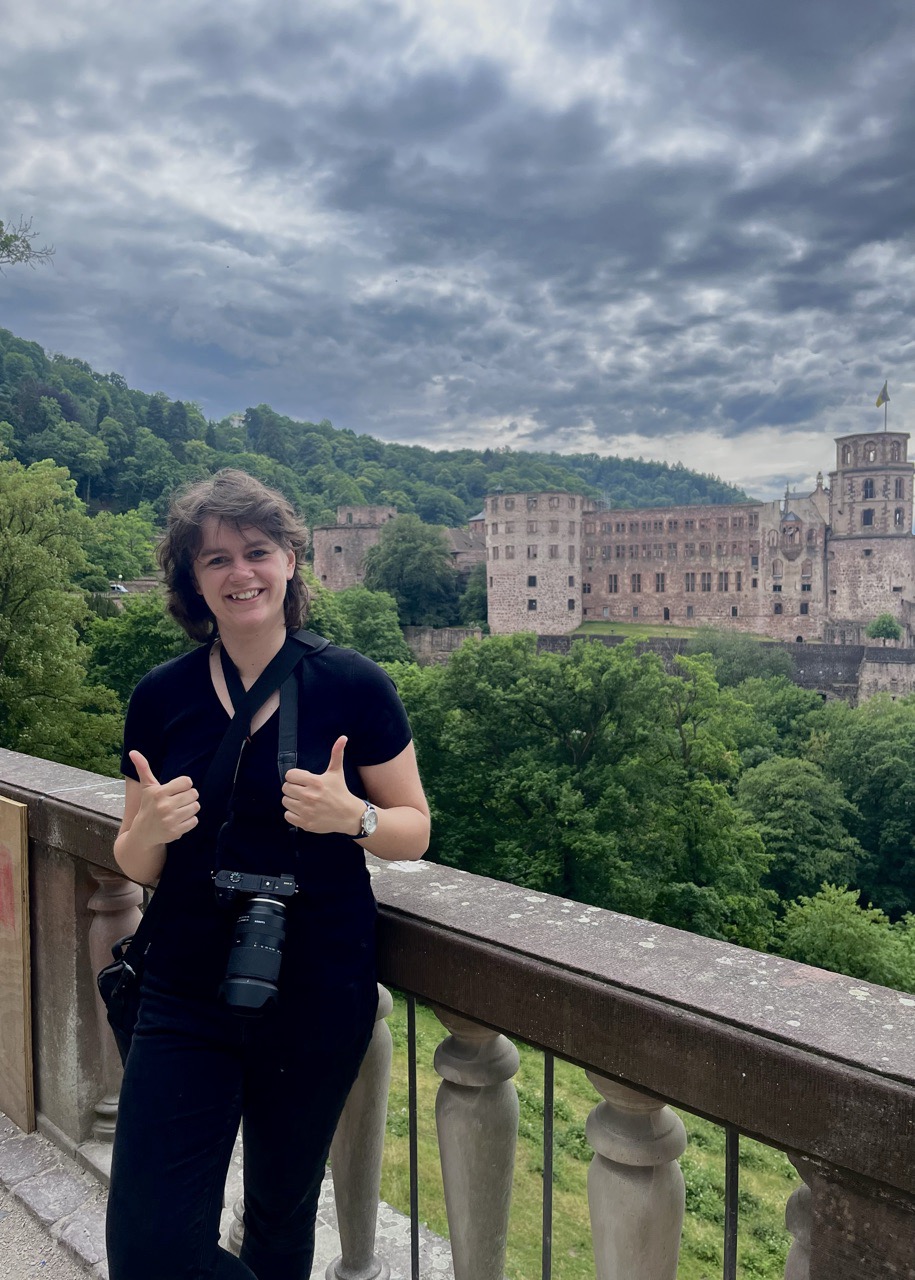 Viktoria Frohlich enjoying life at Heidelberg Castle